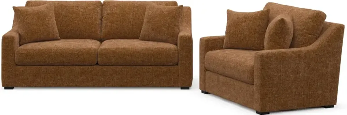 Dobson Foam Comfort 2 Pc. Living Room - Sundar Spice