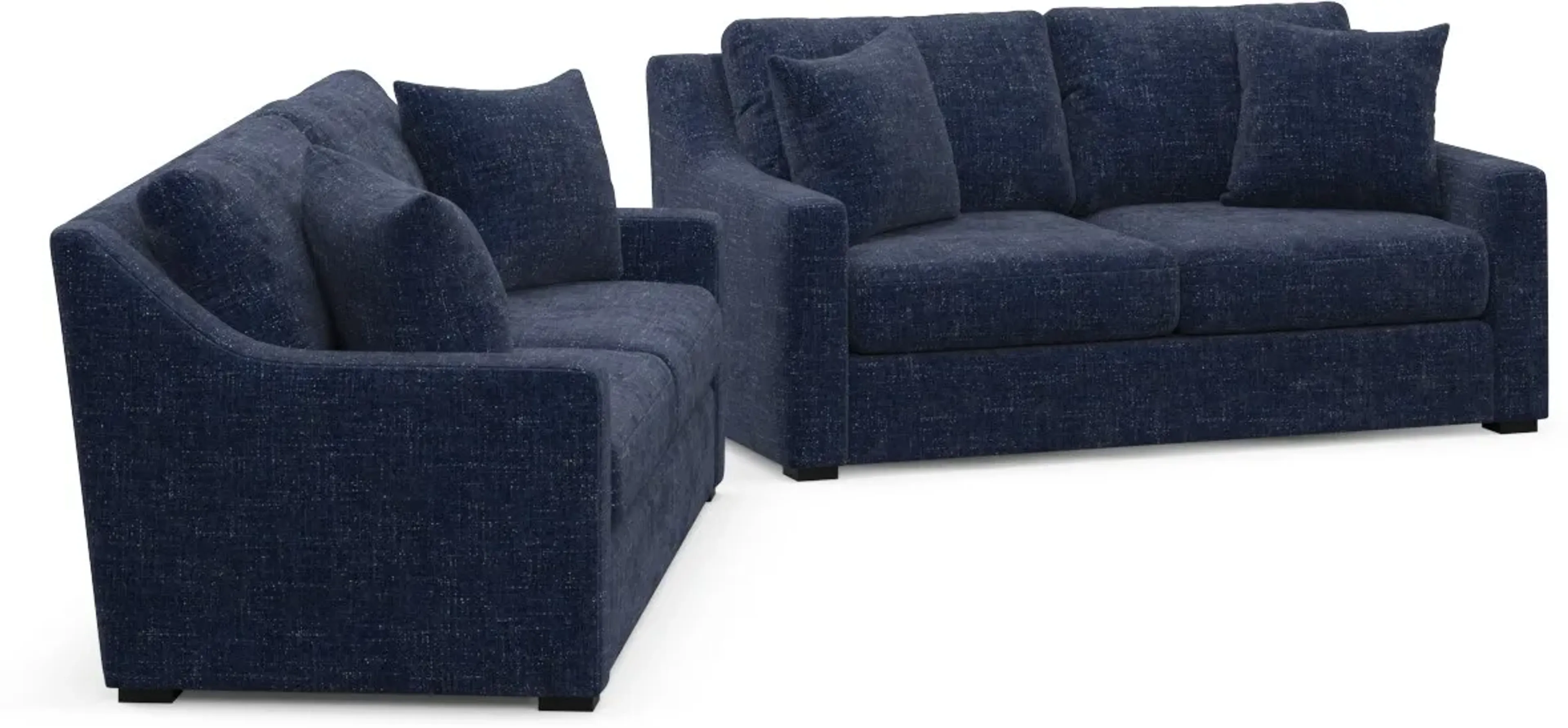 Dobson Foam Comfort 2 Pc Living Room Sundar Navy Value City