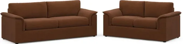 Morse Foam Comfort 2 Pc. Living Room - Nora Chocolate