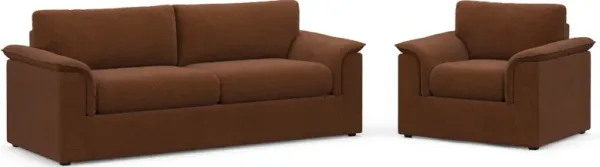 Morse Foam Comfort 2 Pc. Living Room - Nora Chocolate