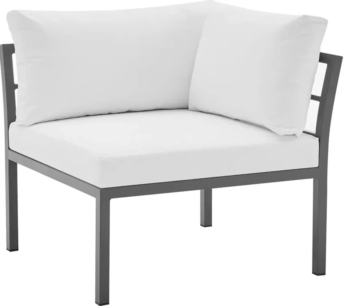 Maui Outdoor 4-Piece Sectional and Coffee Table Set - White