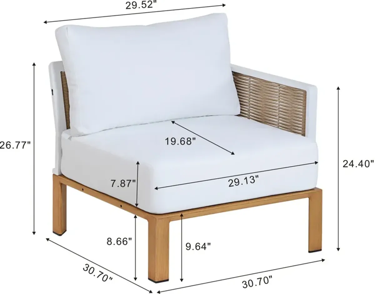 Jetty Outdoor Sofa, 2 Chairs and Coffee Table Set