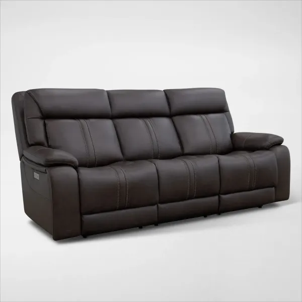 Infinity Triple-Power Reclining Sofa with Immersive Sound - Brown