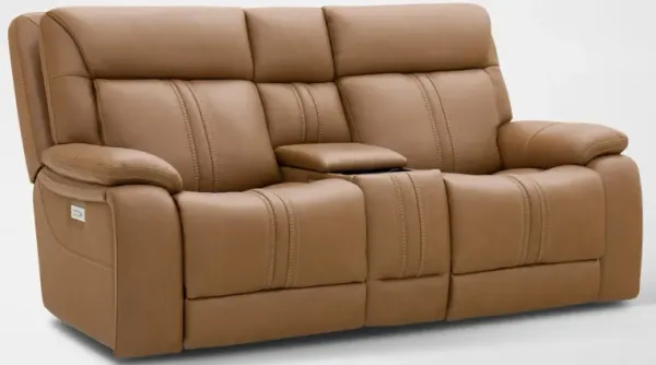 Infinity Triple-Power Reclining Loveseat with Immersive Sound - Camel
