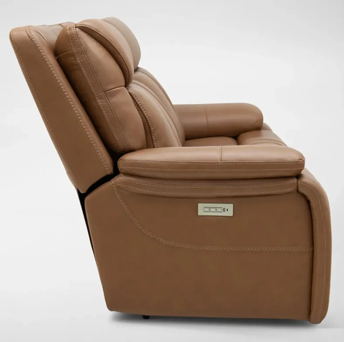 Infinity Triple-Power Reclining Sofa and Loveseat with Immersive Sound - Camel