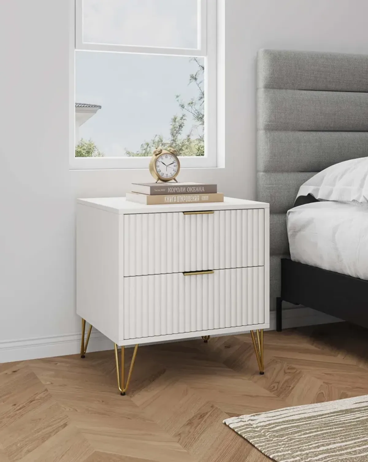 Sheridan 2-Drawer Nightstand - White