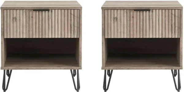 Sheridan Nightstand Set - Gray