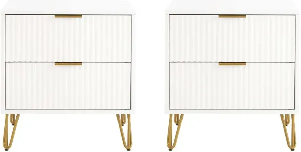 Sheridan 2-Drawer Nightstand Set - White