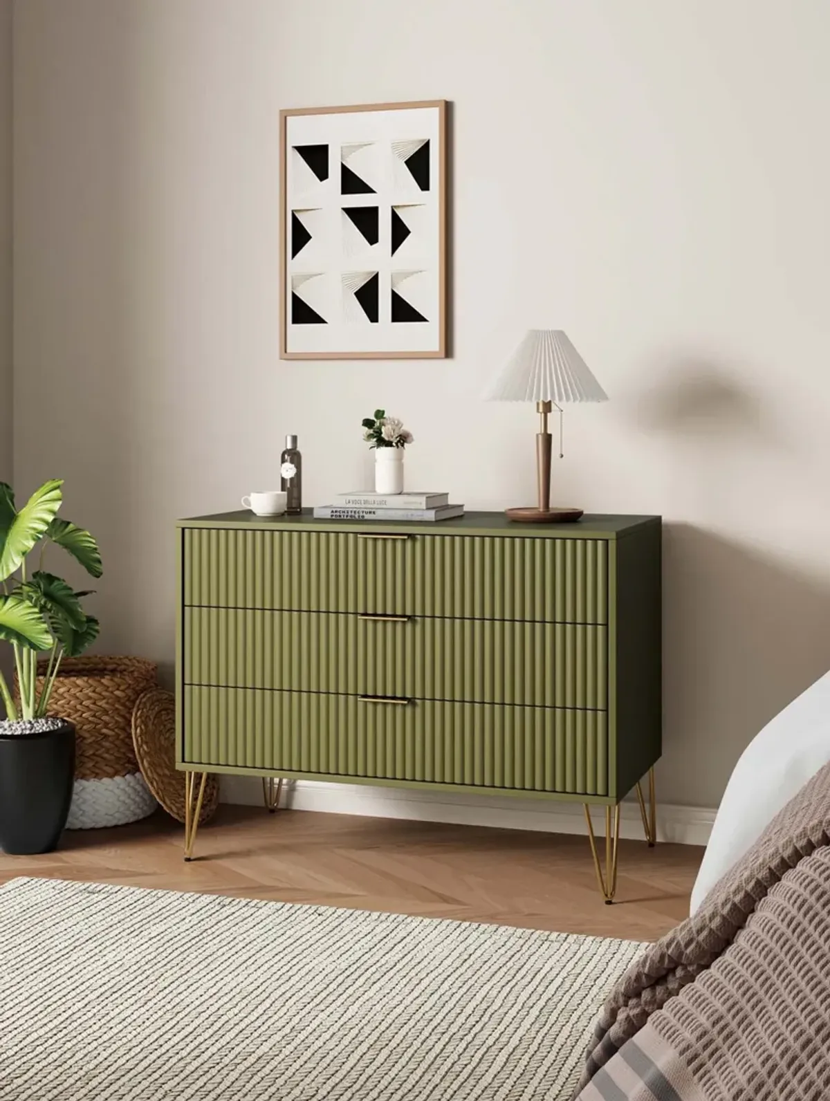 Sheridan 3-Drawer Dresser - Green