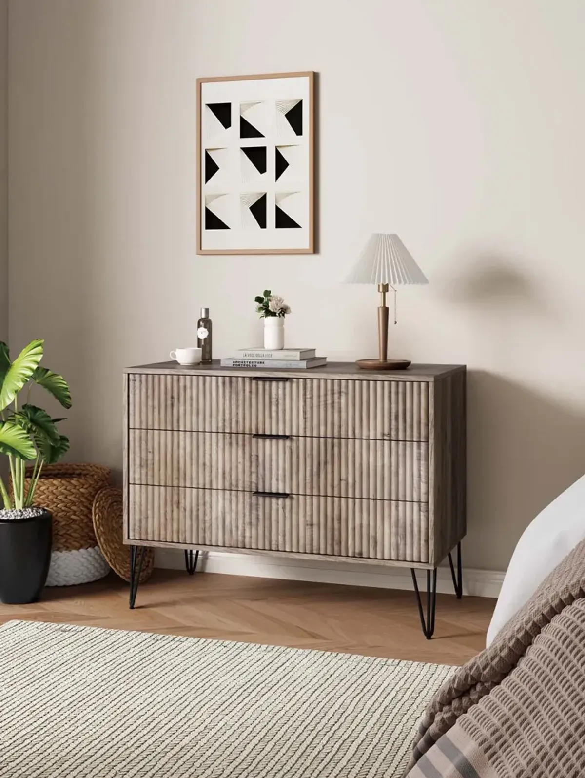 Sheridan 3-Drawer Dresser - Gray