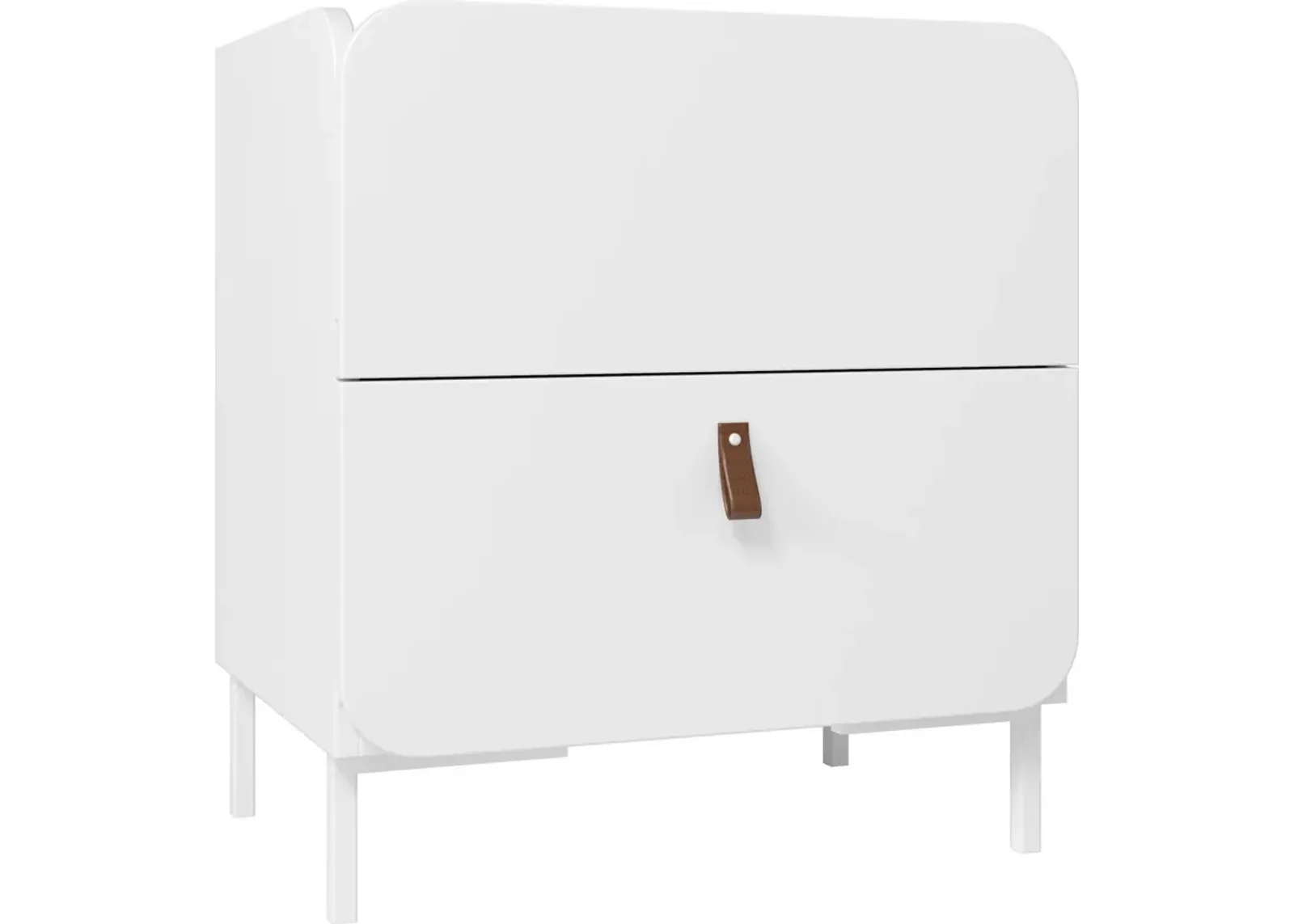 Duane 2-Drawer Nightstand - White