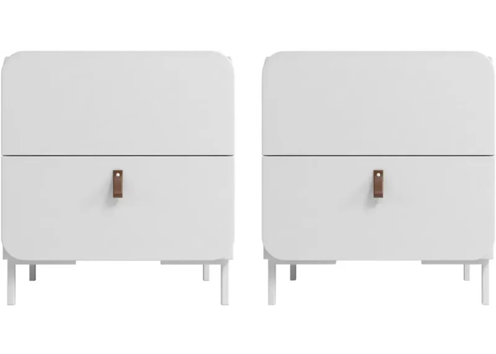 Duane 2-Drawer Nightstand Set - White