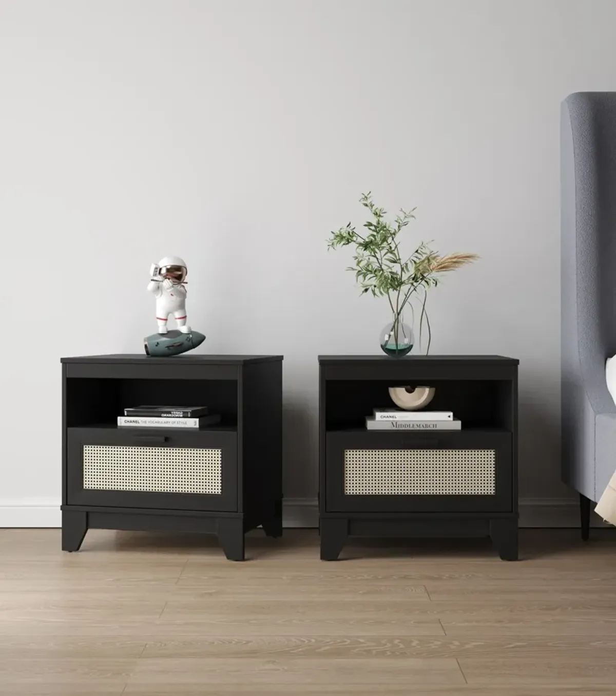 Kylian Nightstand Set - Black