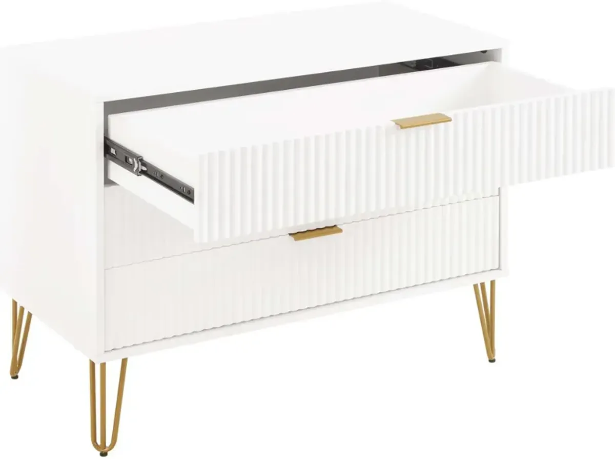 Sheridan 3-Drawer Dresser and 2-Drawer Nightstand Set - White