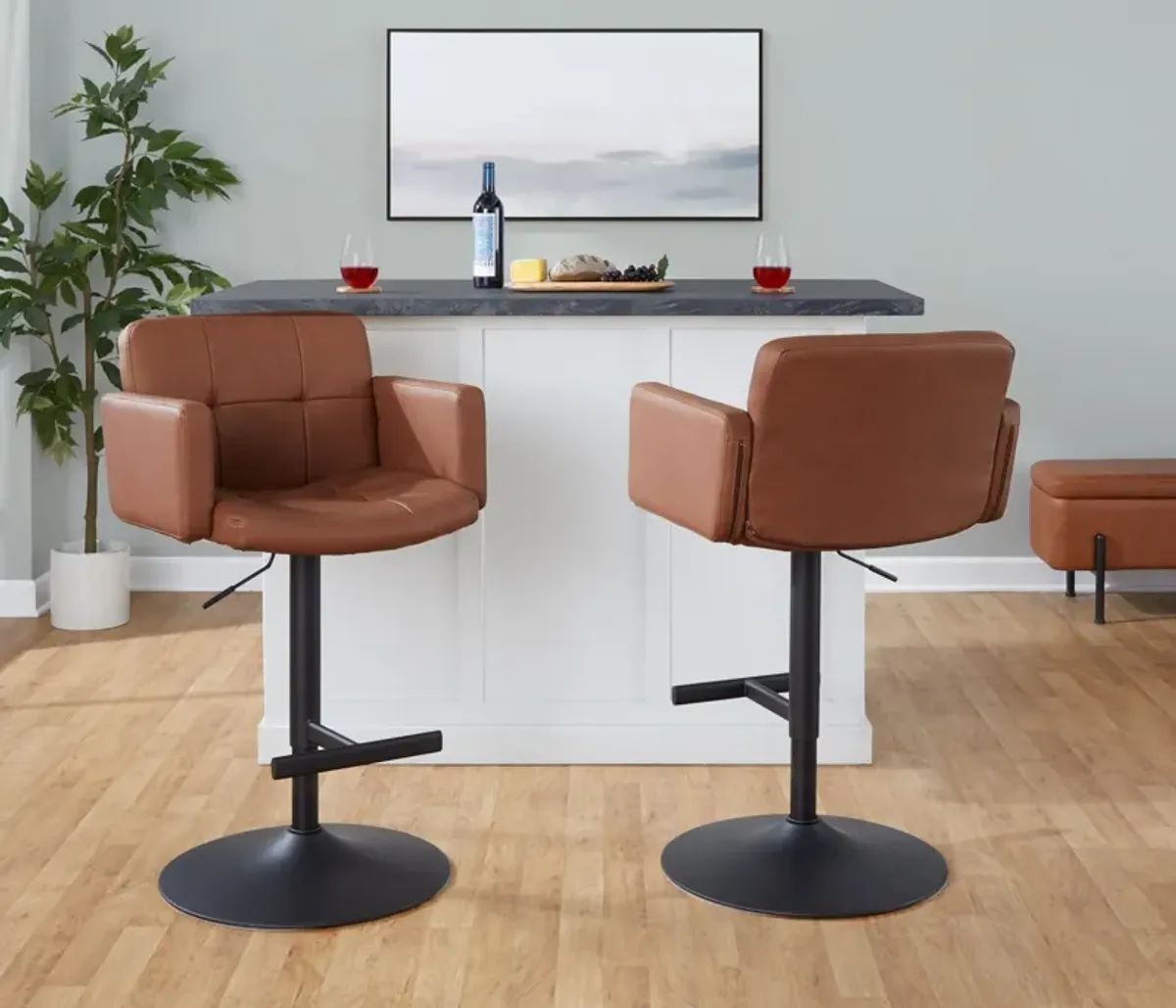 Porter Adjustable Swivel Bar Stool