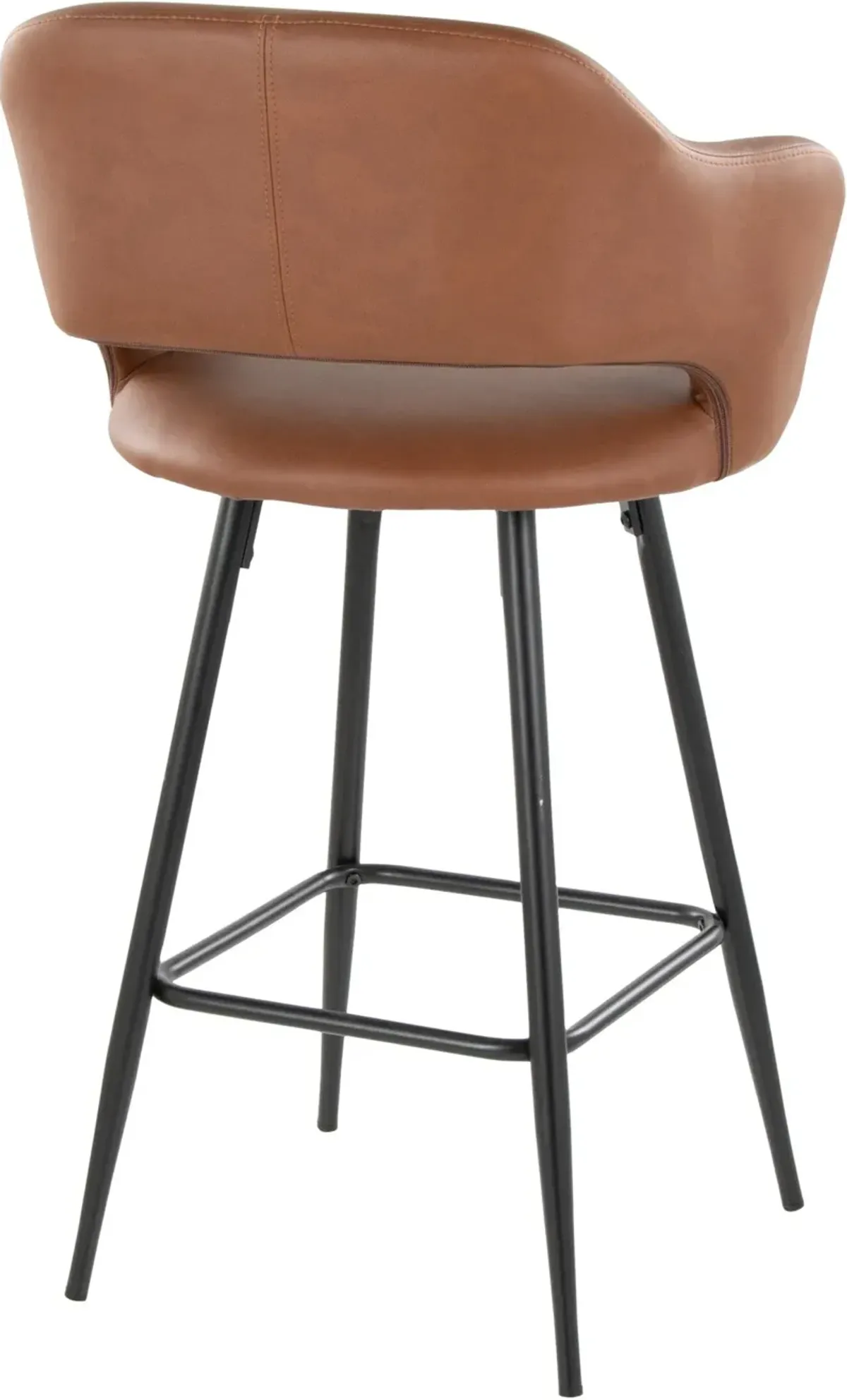 Daina Set of 2 Counter-Height Stools - Brown/Black