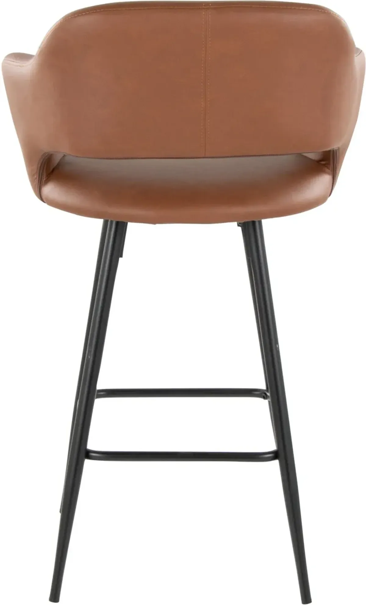 Daina Set of 2 Counter-Height Stools - Brown/Black