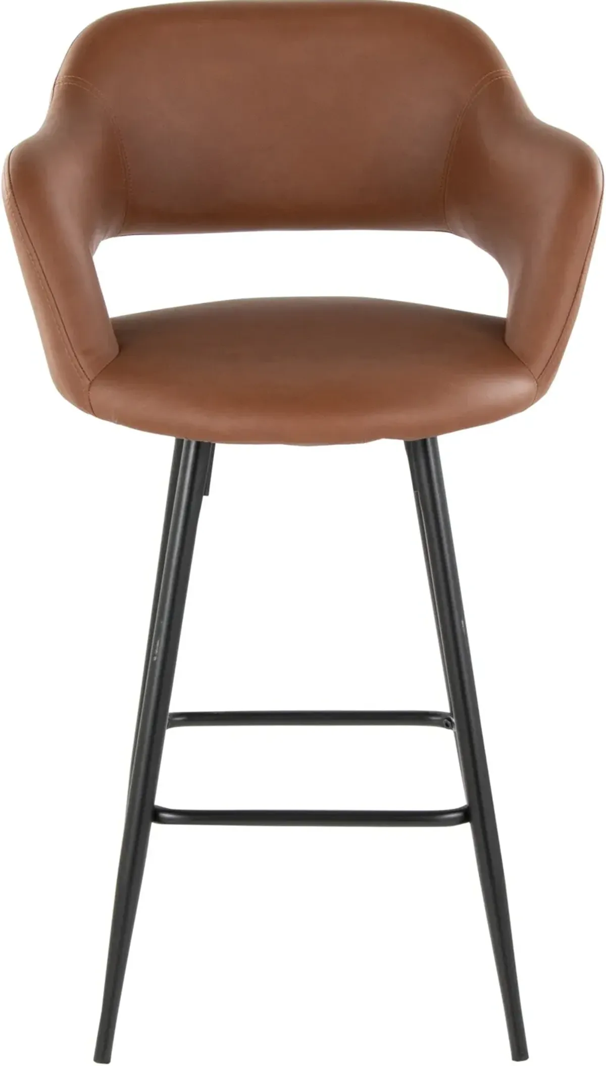 Daina Set of 2 Counter-Height Stools - Brown/Black