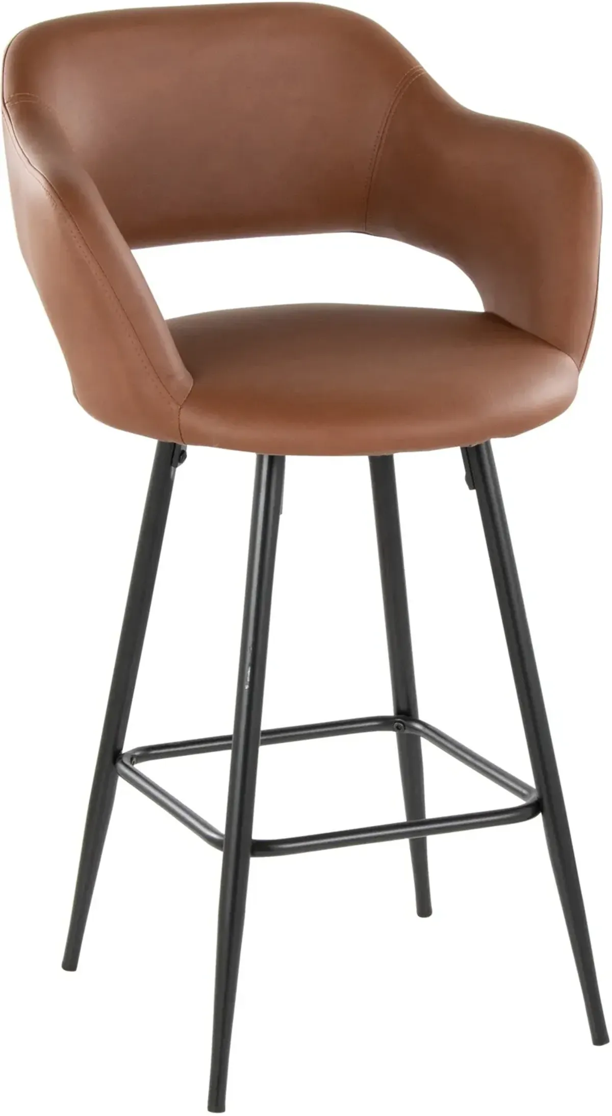 Daina Set of 2 Counter-Height Stools - Brown/Black