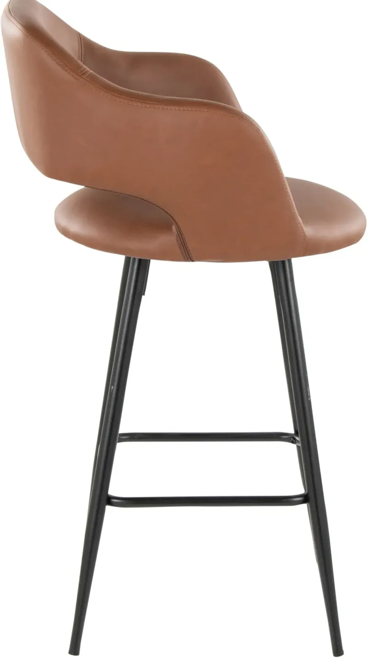 Daina Set of 2 Counter-Height Stools - Brown/Black