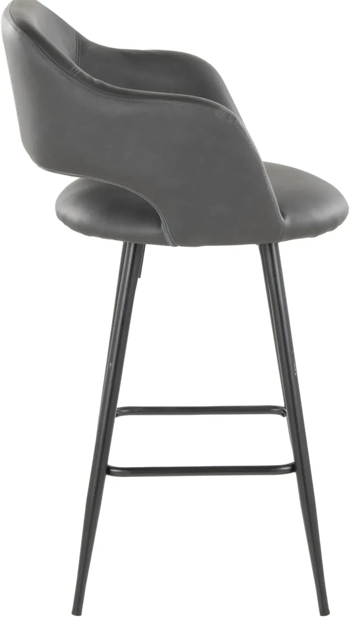 Daina Set of 2 Counter-Height Stools - Gray/Black