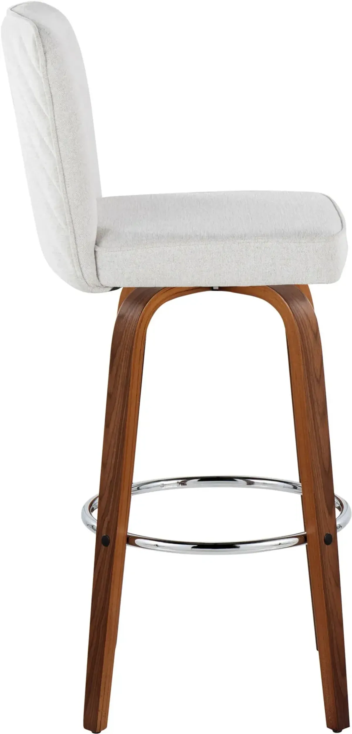 Robby Set of 2 Swivel Bar Stools - White