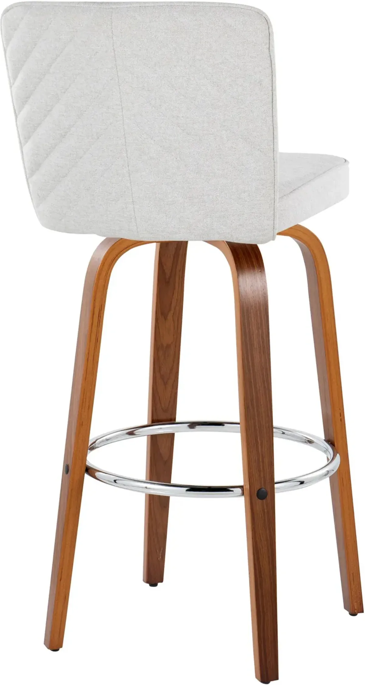 Robby Set of 2 Swivel Bar Stools - White