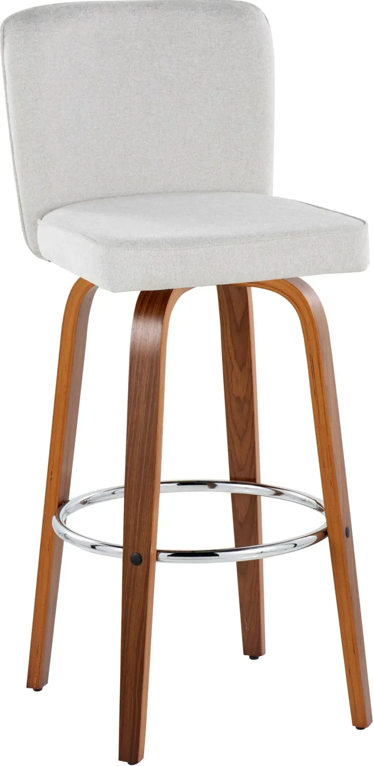 Robby Set of 2 Swivel Bar Stools - White