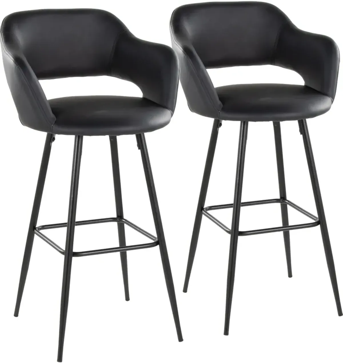 Daina Set of 2 Bar Stools - Black