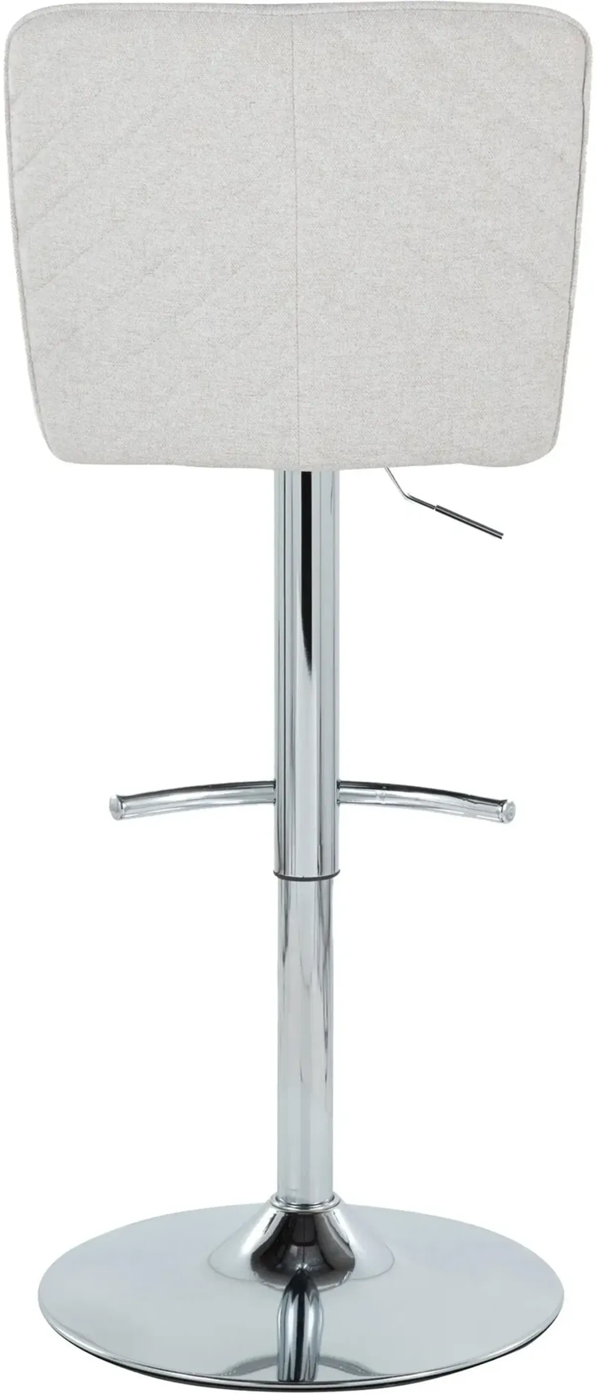 Robby Set of 2 Adjustable Swivel Bar Stools - White/Chrome