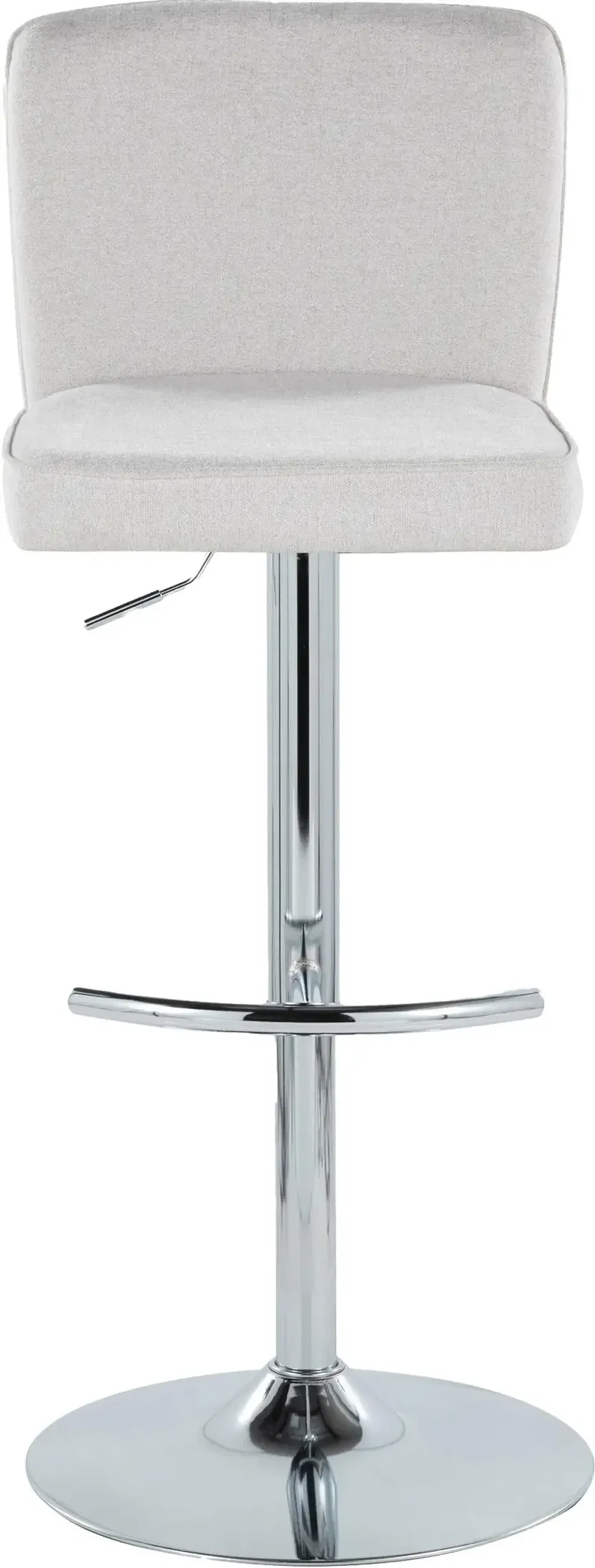 Robby Set of 2 Adjustable Swivel Bar Stools - White/Chrome