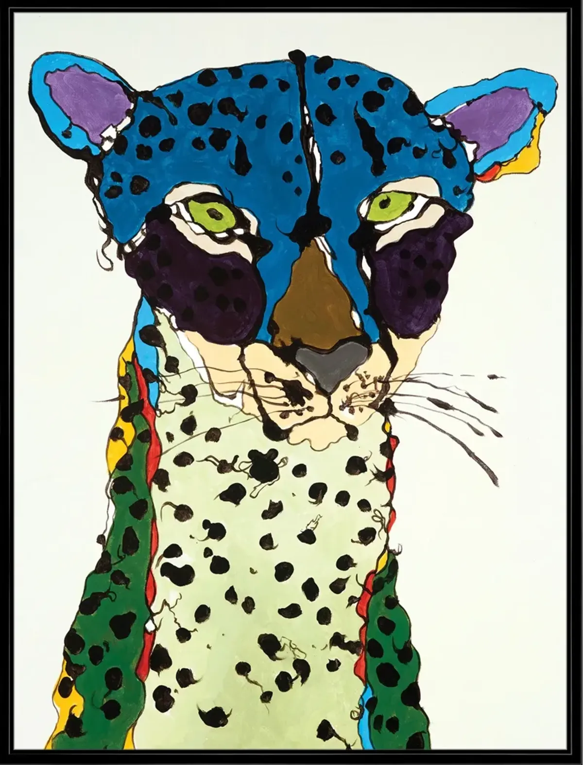 Colorful Cat 38” x 50” Wall Art