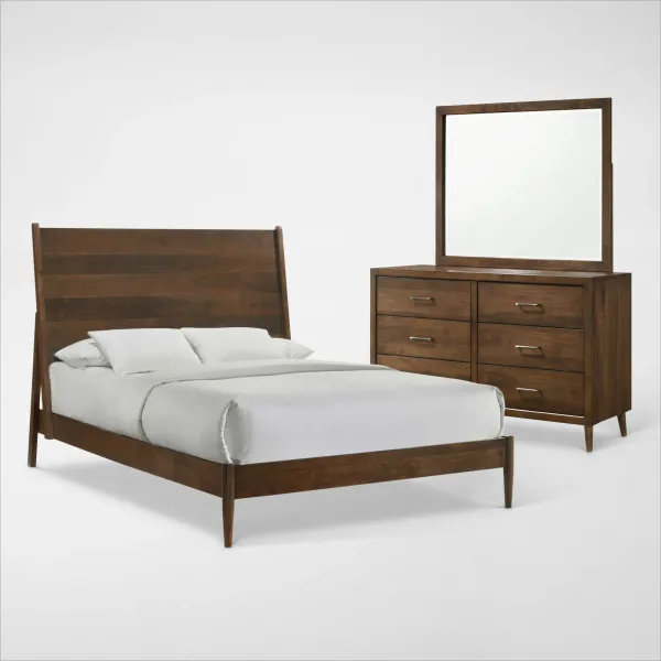 Midtown 5-Piece Panel Bedroom Set with Dresser and Mirror - Queen