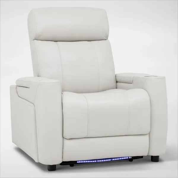 Omni Triple Power Recliner with Immersive Sound - White