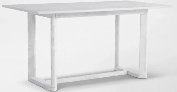 Boca Solid Wood Counter-Height Dining Table - White