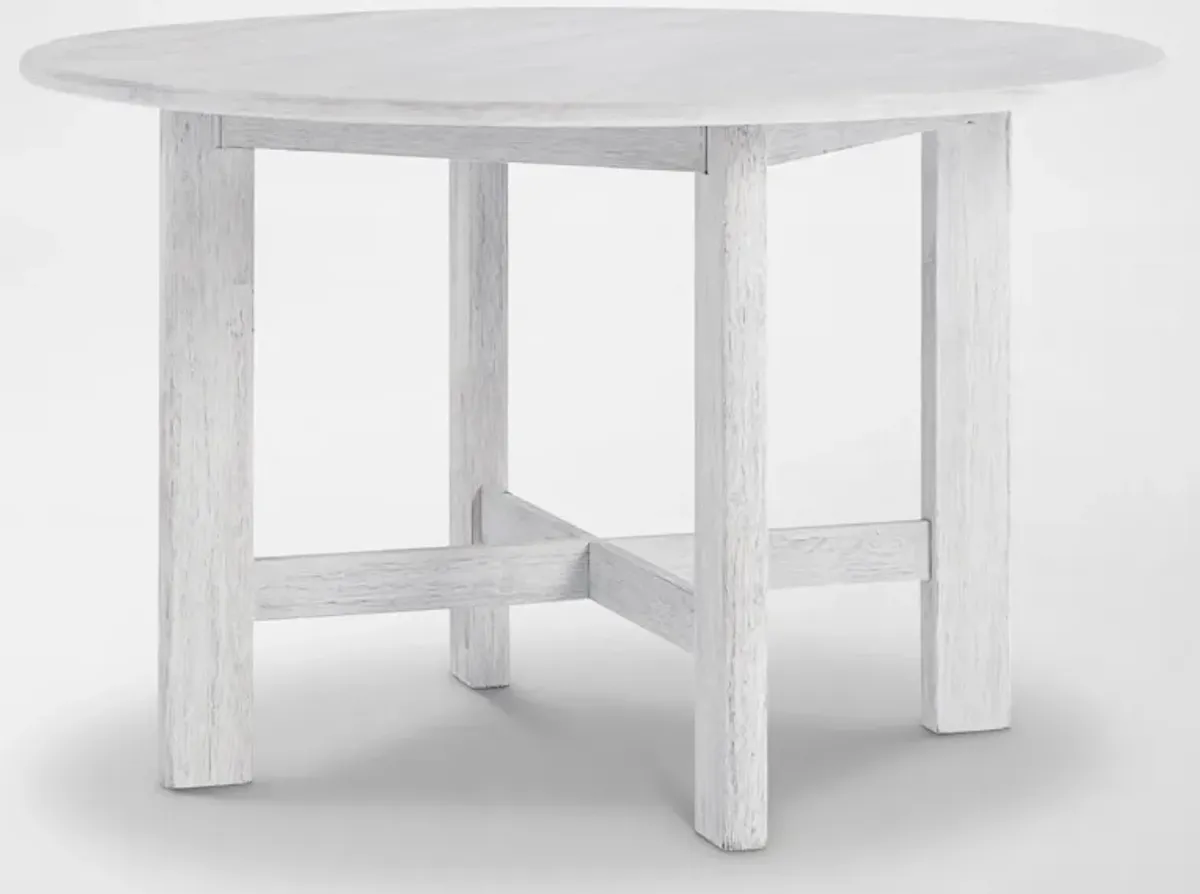 Boca Solid Wood Round Dining Table - White