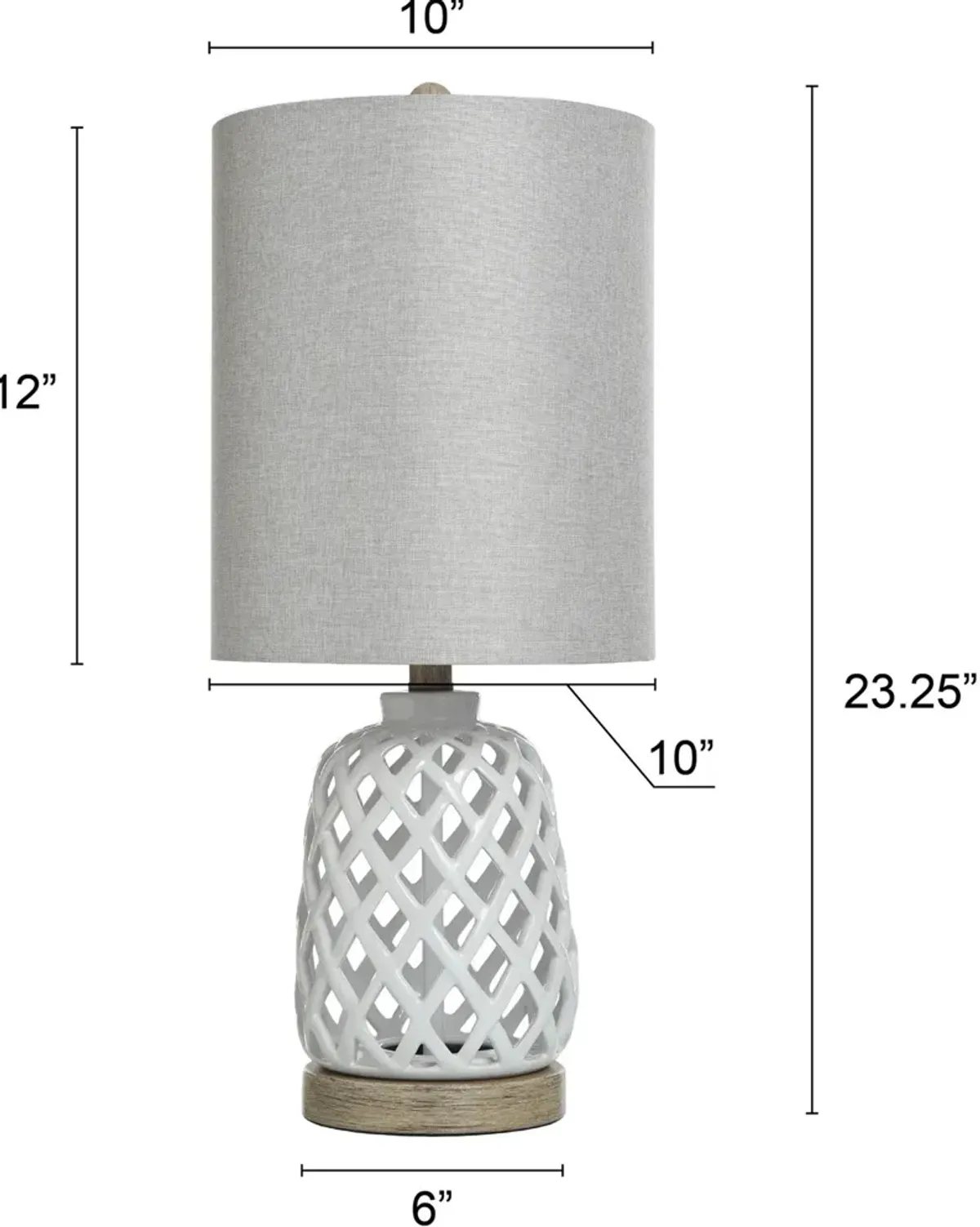 Kuldeep Table Lamp - White