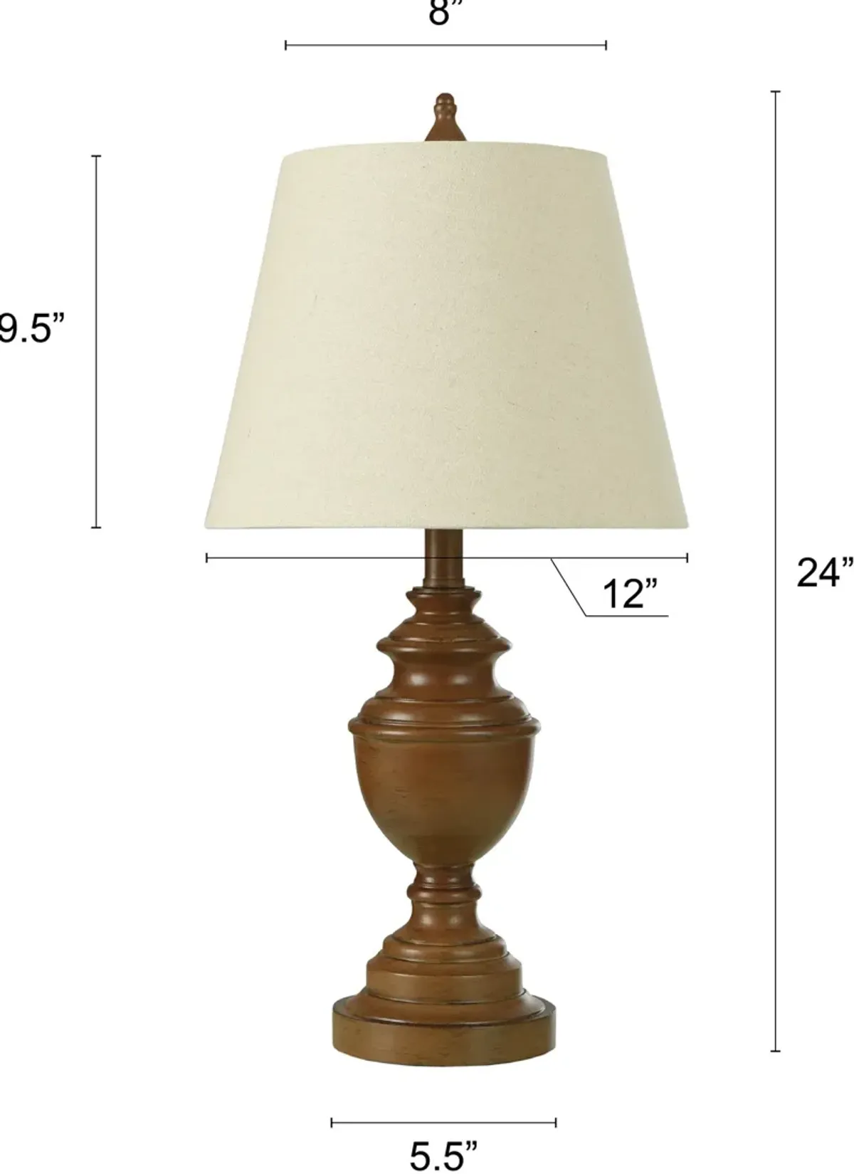 Bhaskara Table Lamp - French Oak