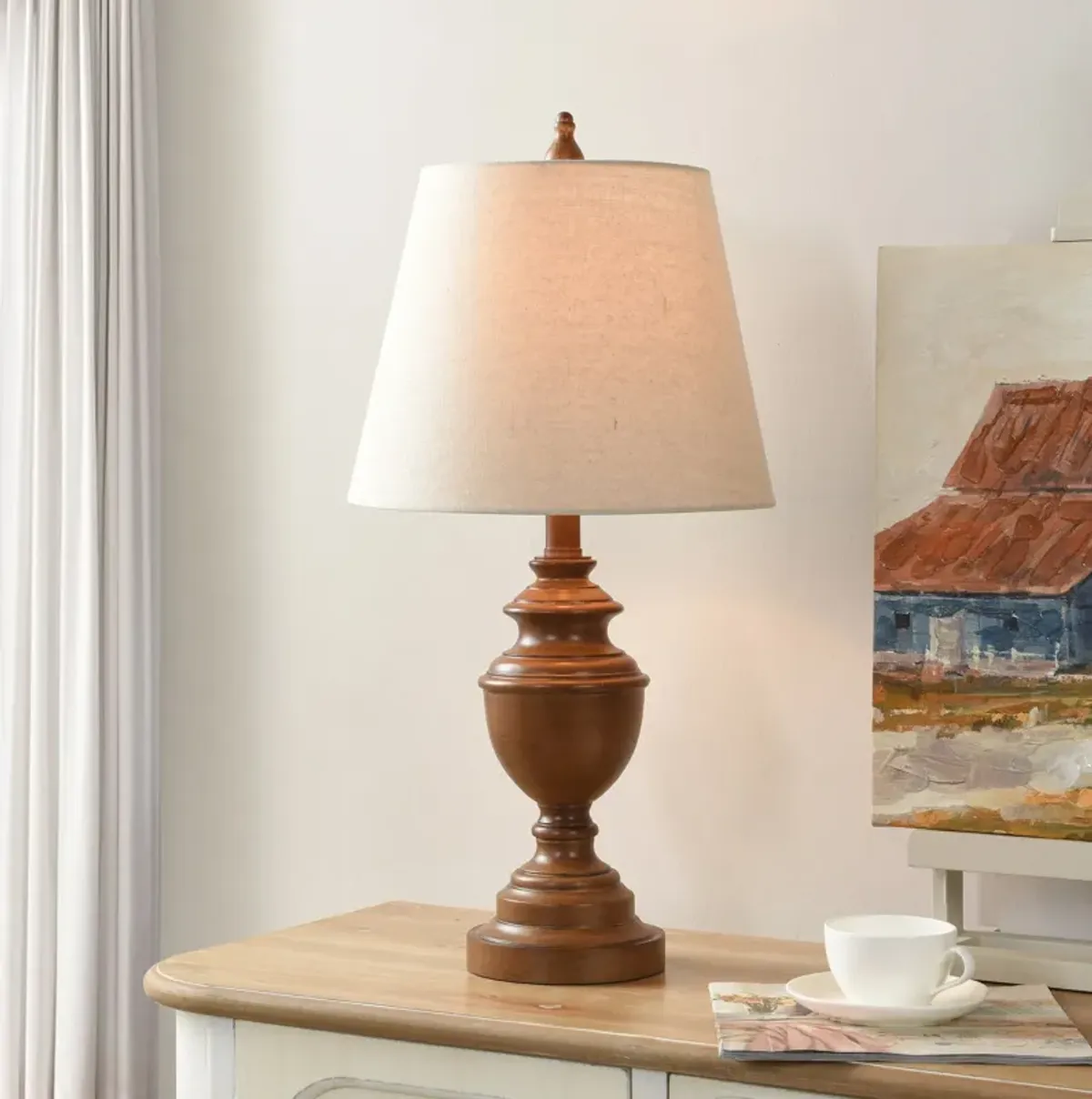 Bhaskara Table Lamp - French Oak