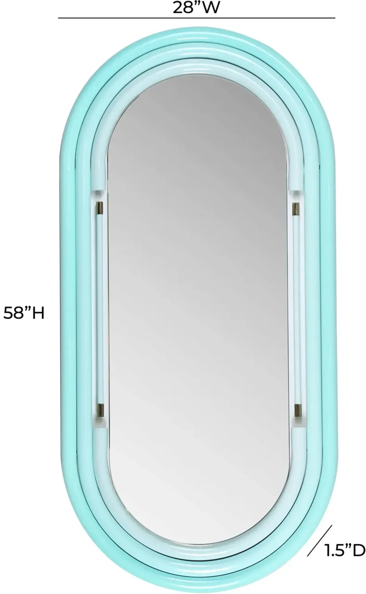 Carri Large Wall Mirror - Blue