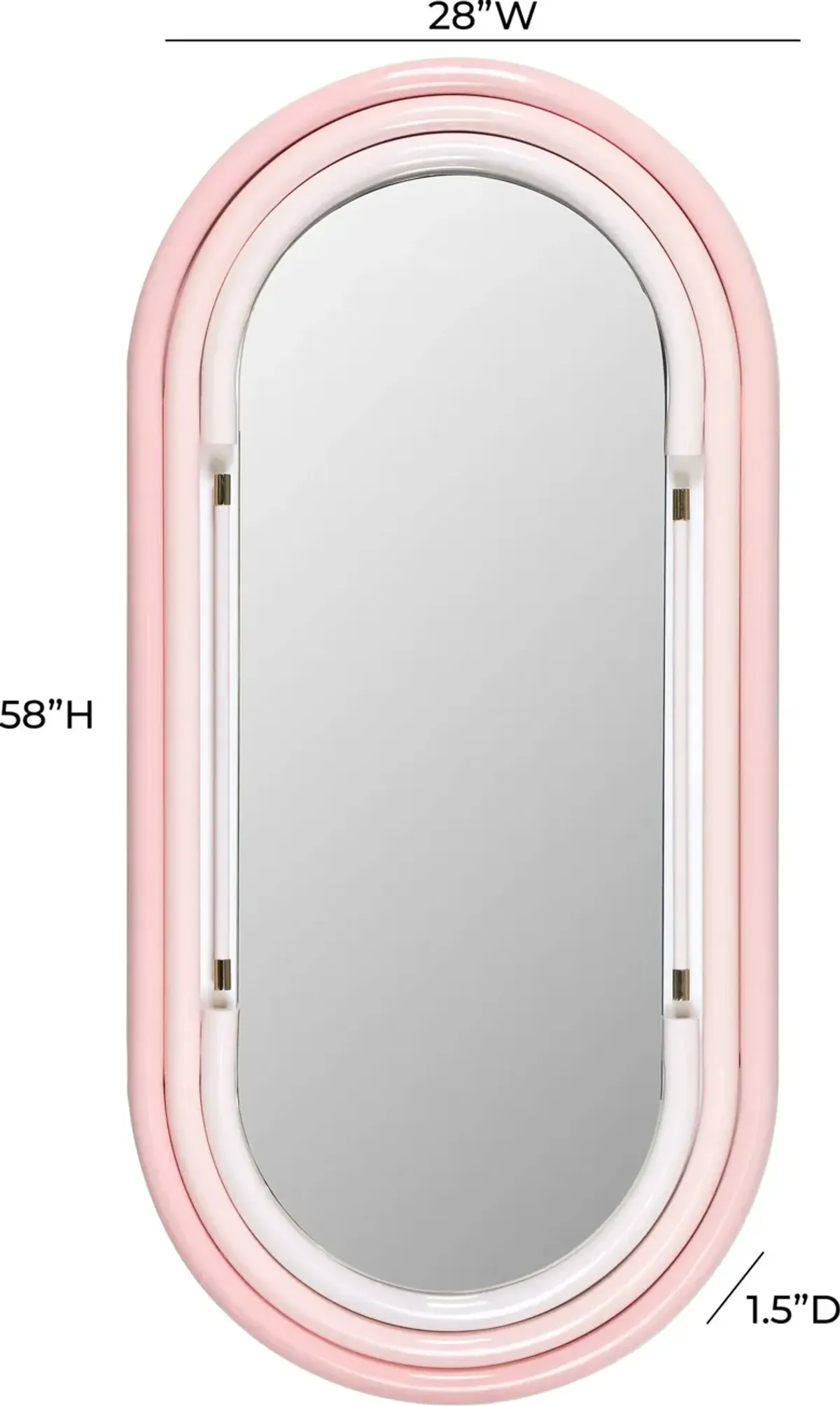 Carri Large Wall Mirror - Pink