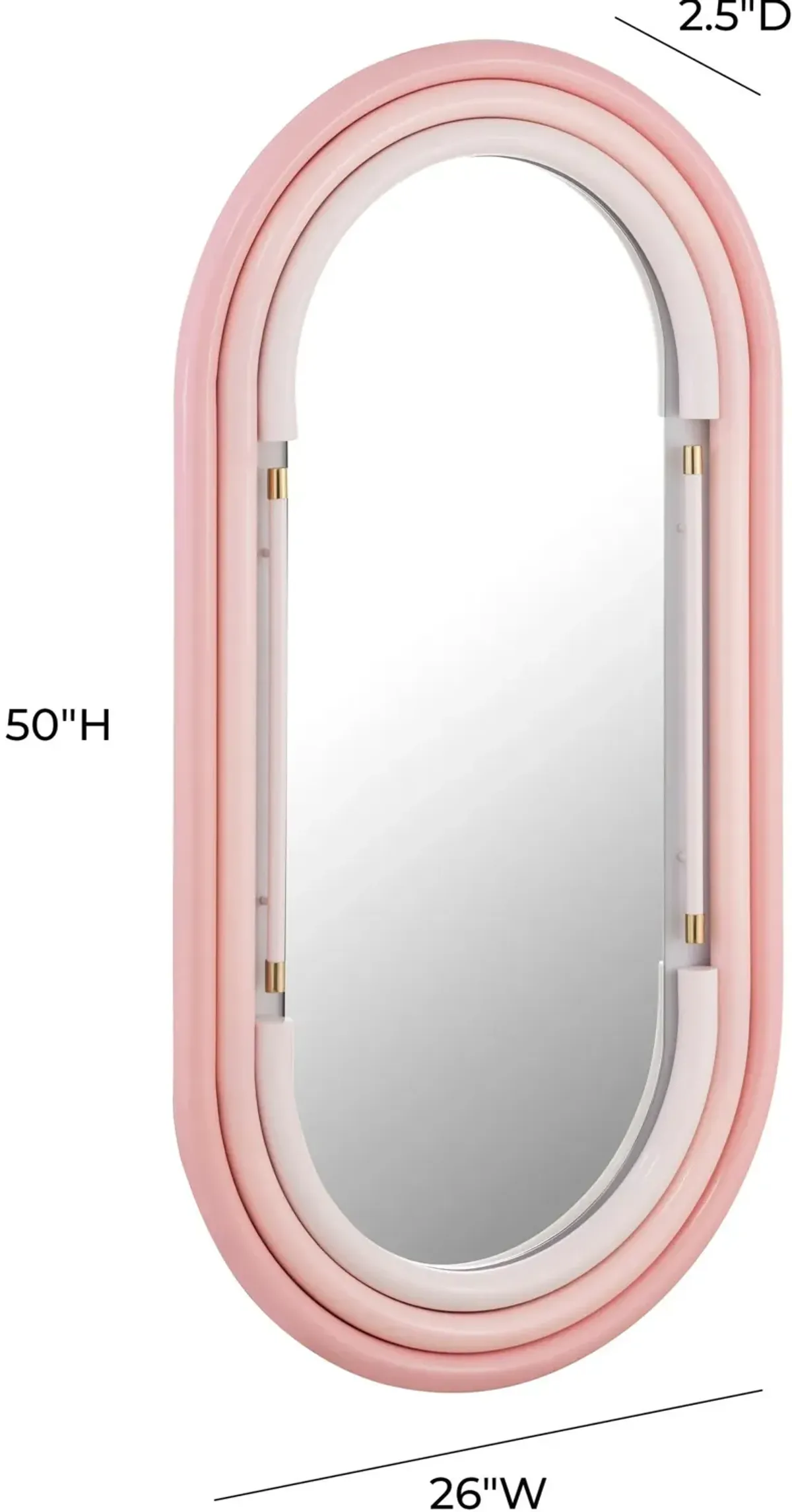 Carri Wall Mirror - Pink