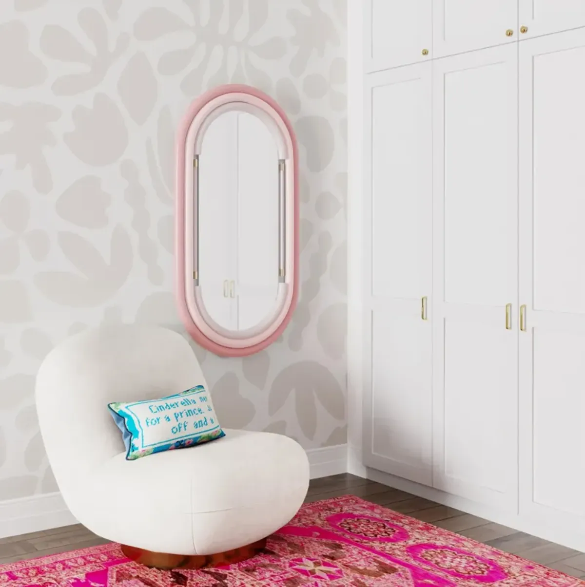 Carri Wall Mirror - Pink