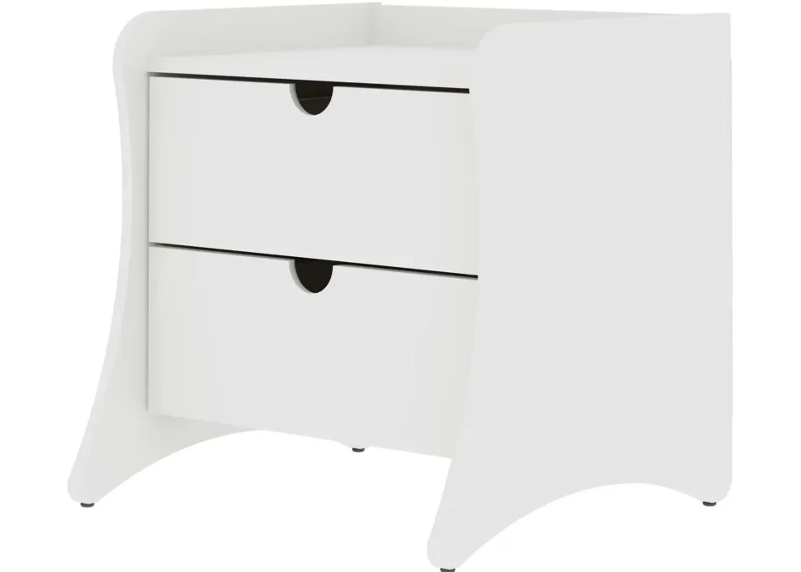 Mulberry 2-Drawer Nightstand - White