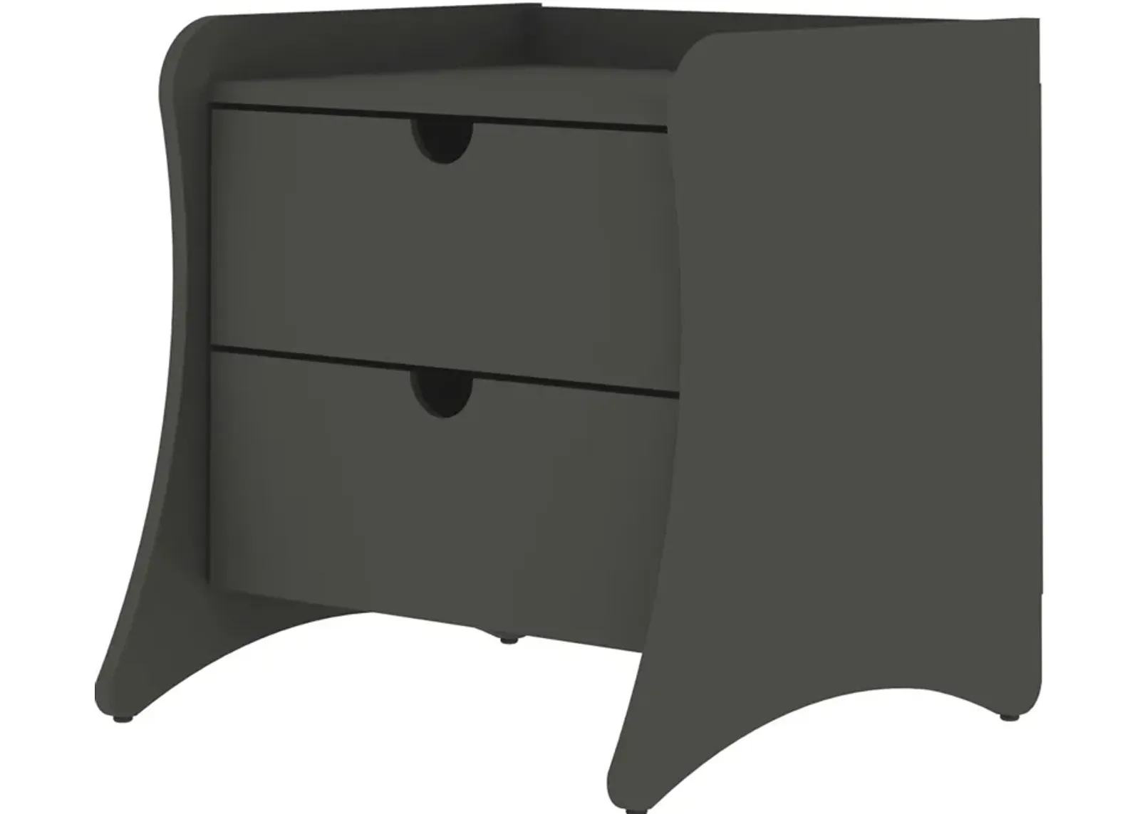 Mulberry 2-Drawer Nightstand - Gray