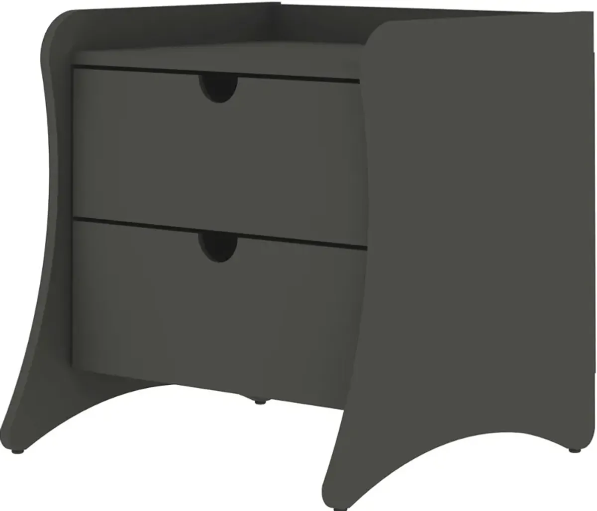 Mulberry 2-Drawer Nightstand - Gray