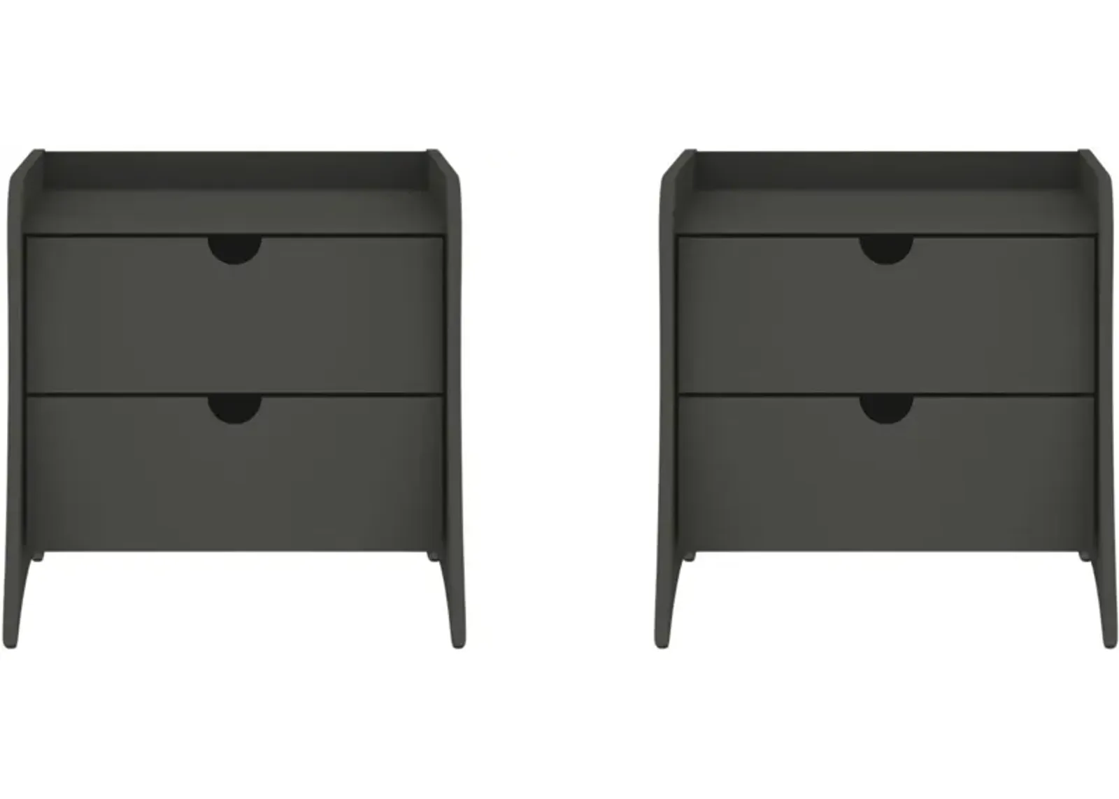 Mulberry 2-Drawer Nightstand Set - Gray