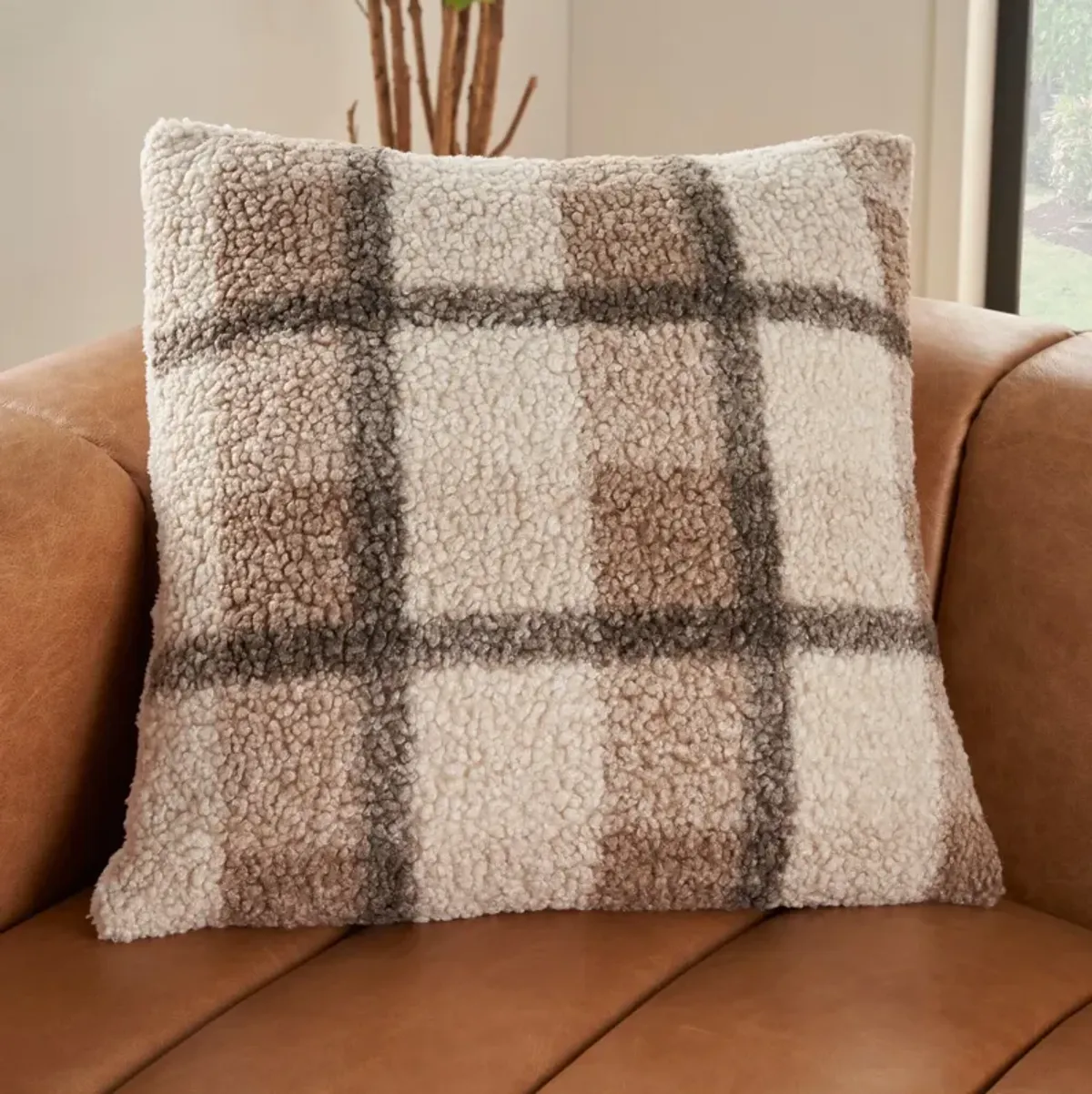 Redford 20" x 20" Accent Pillow - Brown