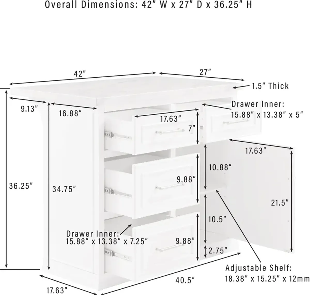 Cassai Kitchen Island