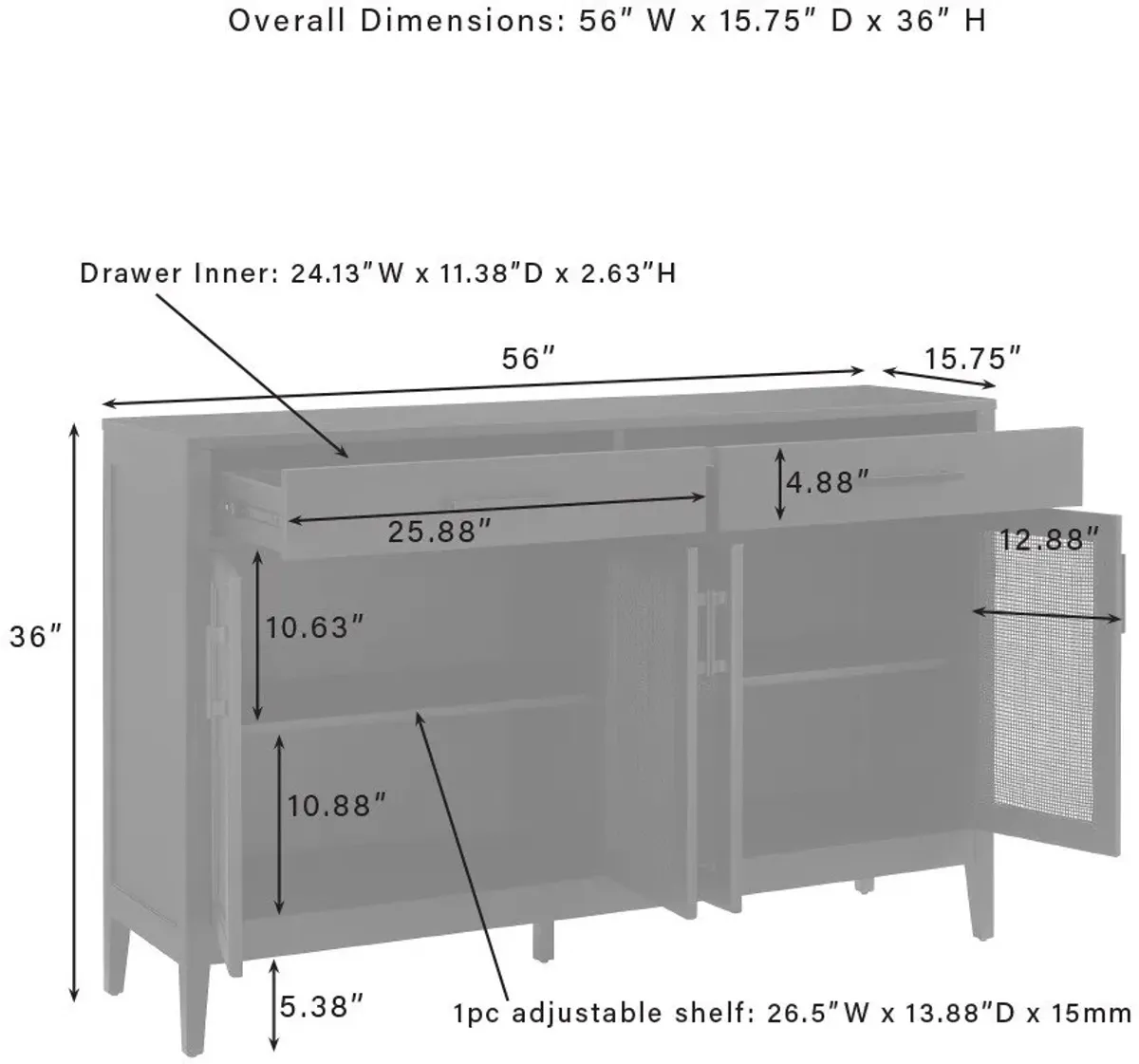 Hugo Sideboard - Brown